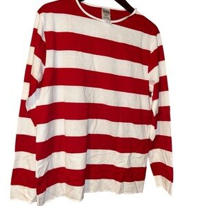 Adult where is waldo? costume shirt only small/medium unisex